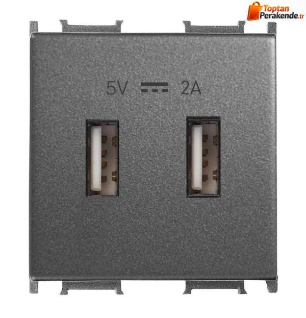 Viko Panasonic Thea Modüler Priz USB Şarj 5V 2A Metalik Beyaz